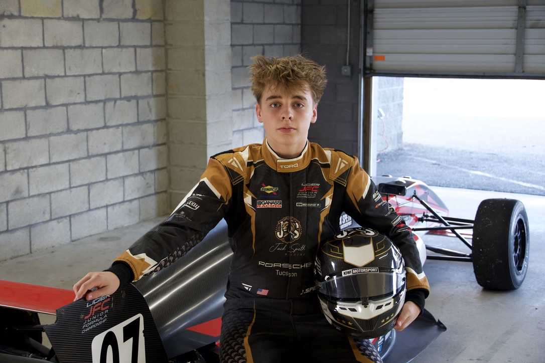 Jack Speth in the garage